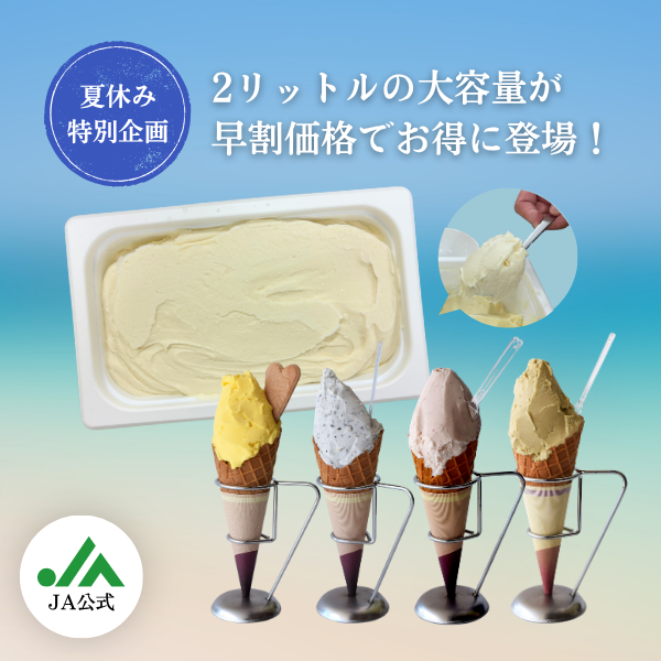 【夏休み特別企画】里美ジェラート サマーボックス（２L）　2個・4個の商品画像 1